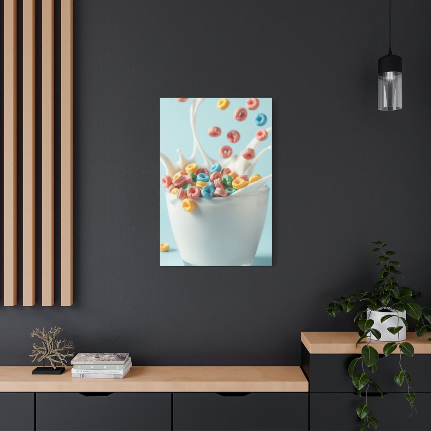 Fruit Loops in Milk Art Premium Canvas 17 Wall Art & Canvas Print