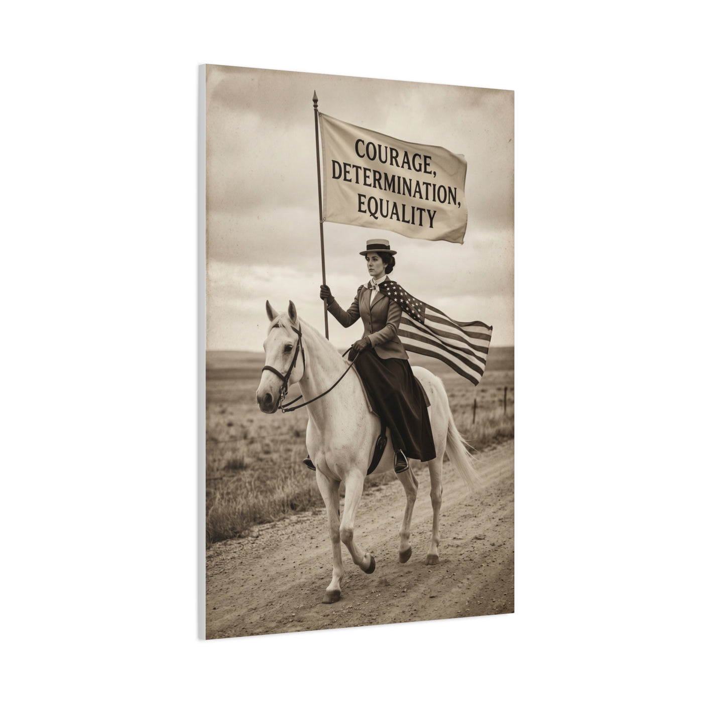 Suffrage Rider Equality Statement Wall Art & Canvas Print