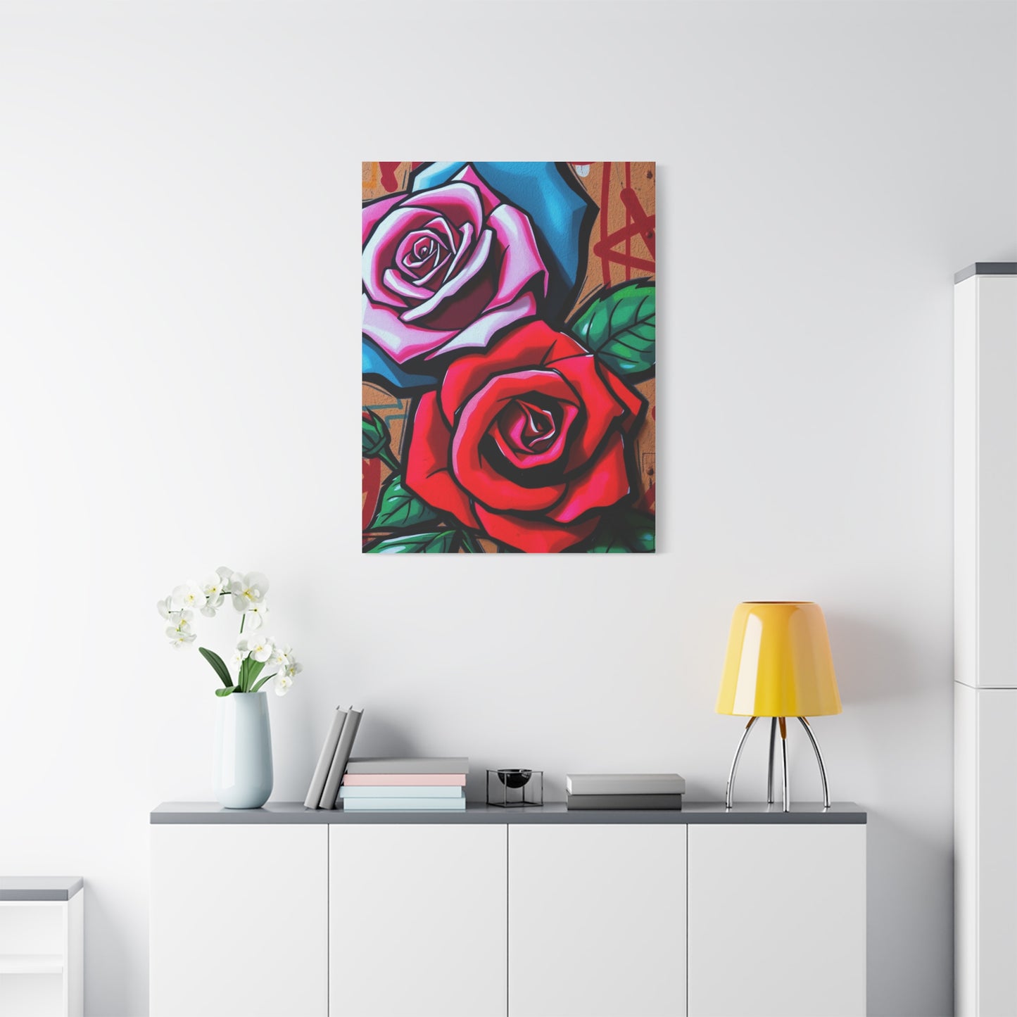 Graffiti Roses Art Premium Canvas 19 Wall Art & Canvas Print