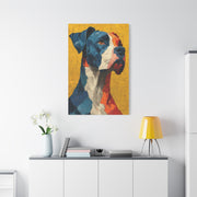 Boxer Abstract Color Portrait Wall Art & Canvas Print