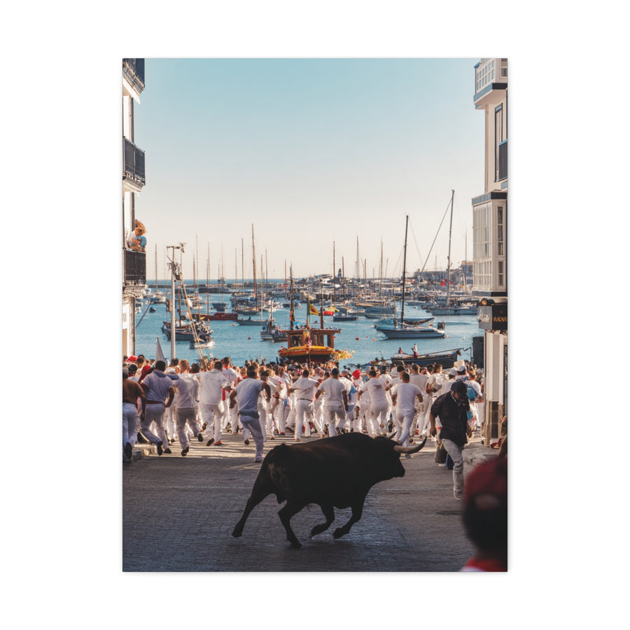 Bous a la Mar Coastal Bull Festival Wall Art & Canvas Print