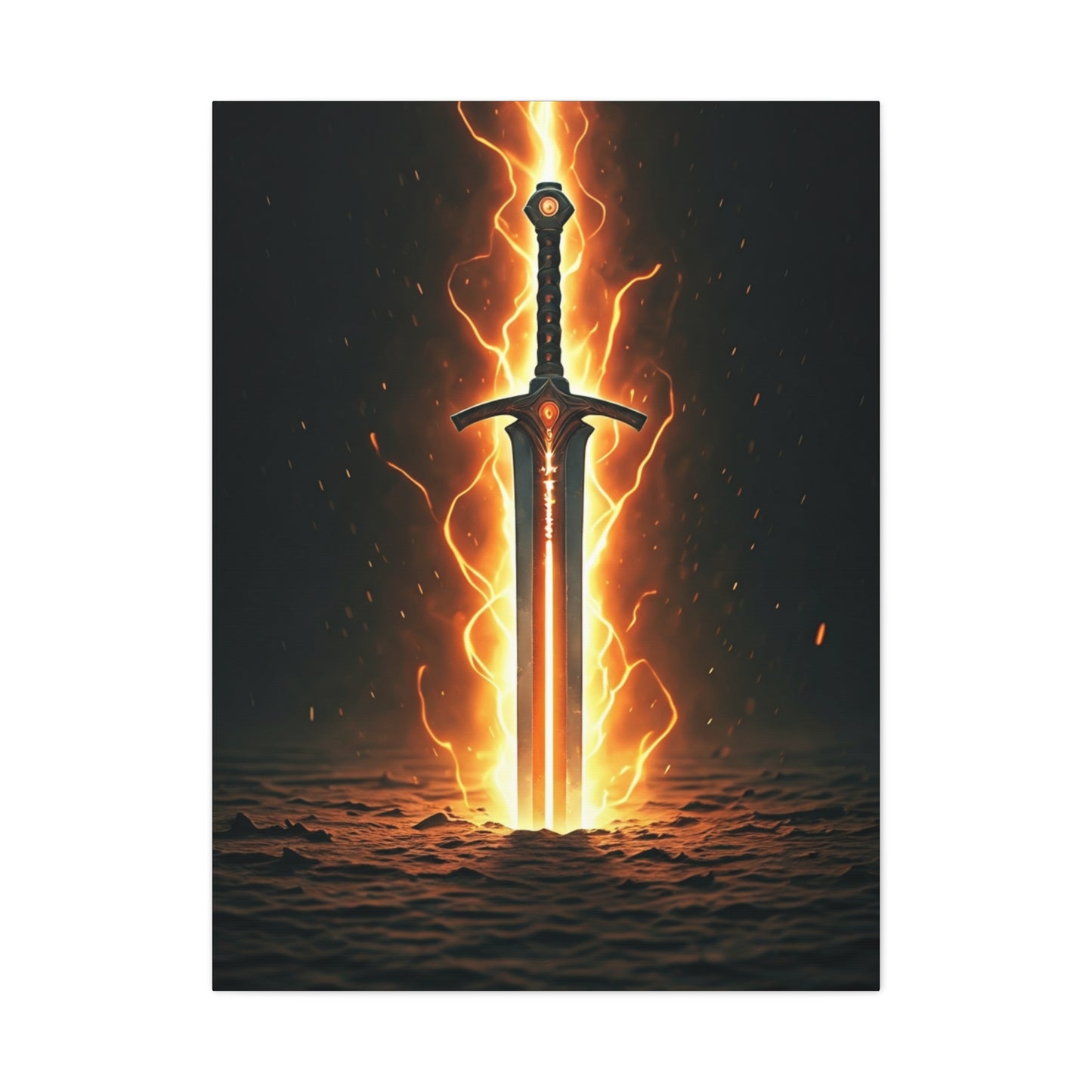 Blade of Eternal Flame Wall Art & Canvas Print
