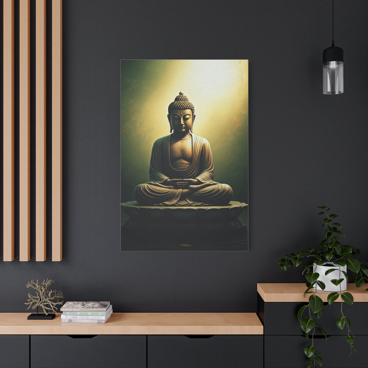 Serene Emerald Buddha Meditation Wall Art & Canvas Prints