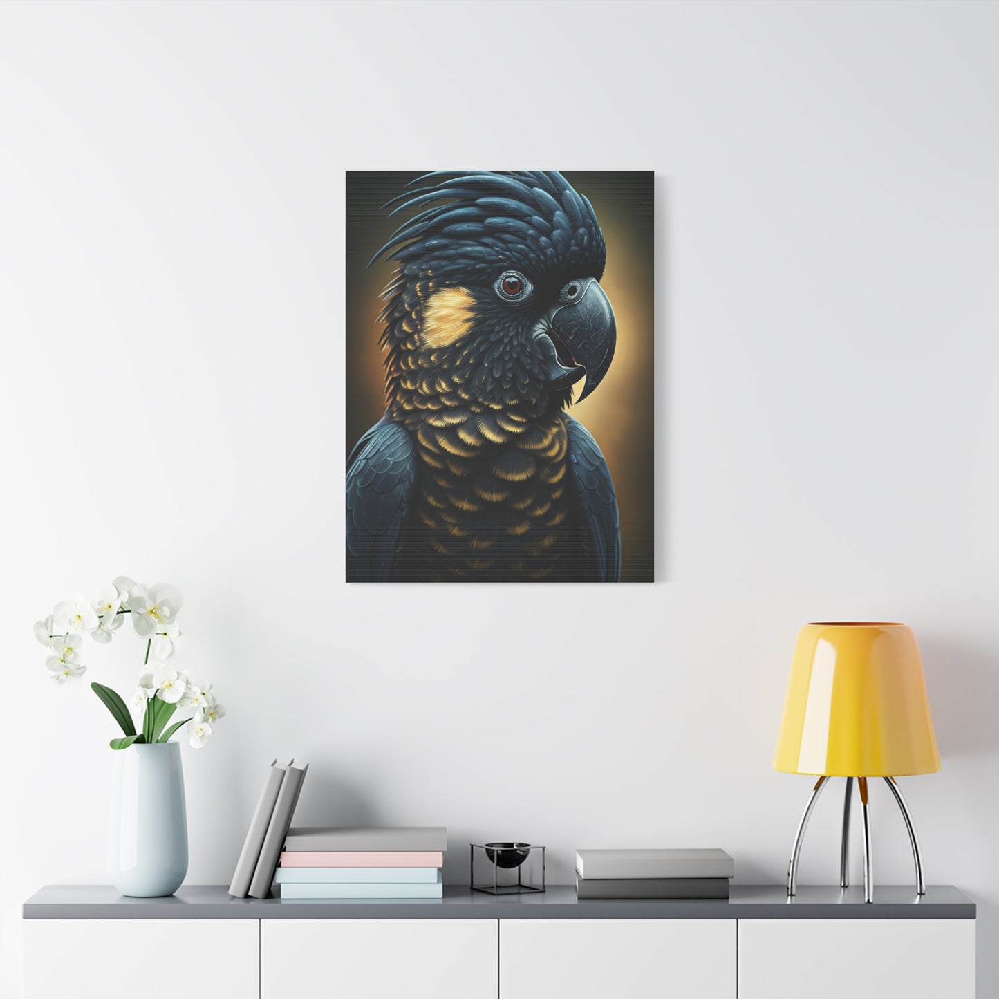 Majestic Black Cockatoo Portrait Wall Art & Canvas Prints