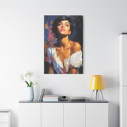 Expressive Fashion Collage Portrait Wall Art & Canvas Print