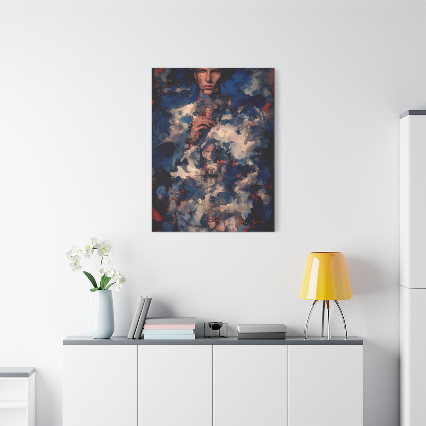 Surreal Cloud Portrait Composition Wall Art & Canvas Print