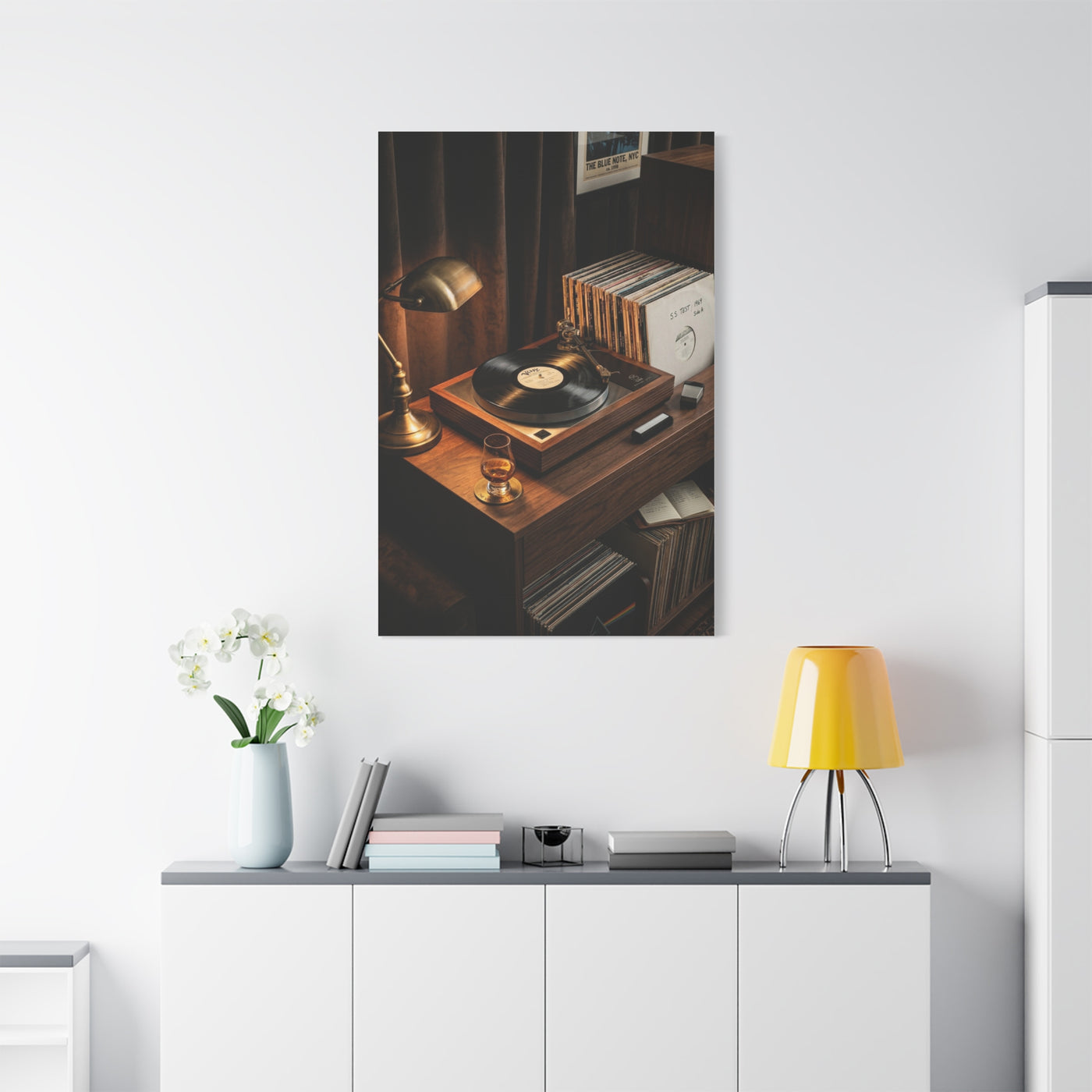 Jazz Vocalist Spotlight Performance Wall Art & Canvas Print