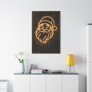 Amber Neon Santa Botanical Wall Art & Canvas Print