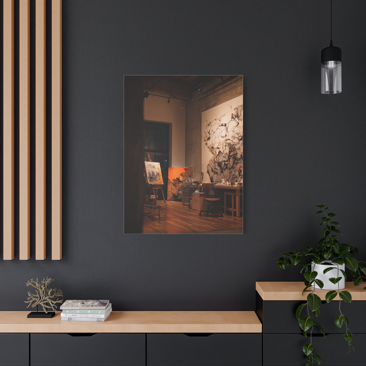 Bold Contemporary Creative Studio Workspace Wall Art & Canvas Print
