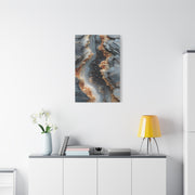 Silver Geode Mineral Abstract Wall Art & Canvas Print