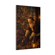 Santa and the Vintage Toy Train Wall Art & Canvas Print