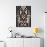 Neo-Deco Geometric Romance Composition Wall Art & Canvas Print