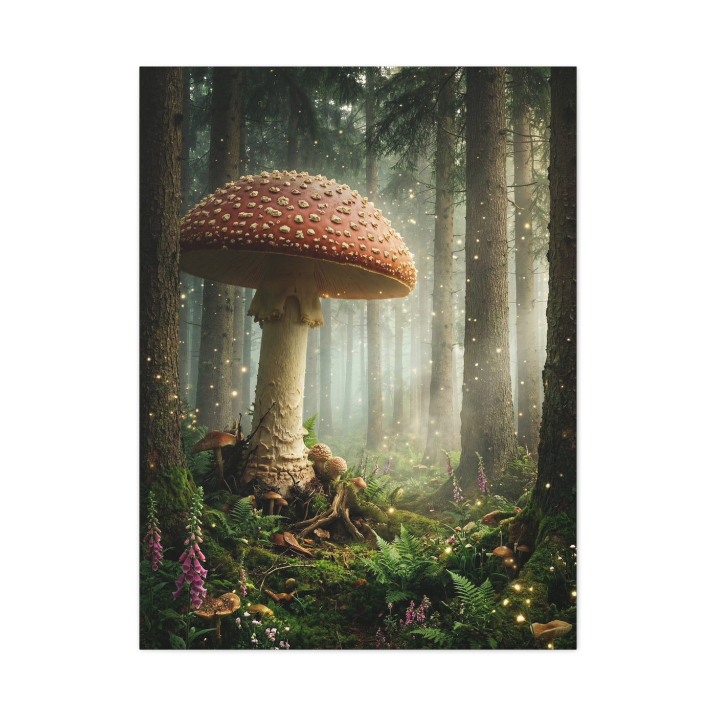 Enchanted Giant Amanita Forest Wall Art & Canvas Print