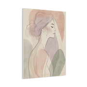 Soft Contour Feminine Portrait Wall Art & Canvas Print