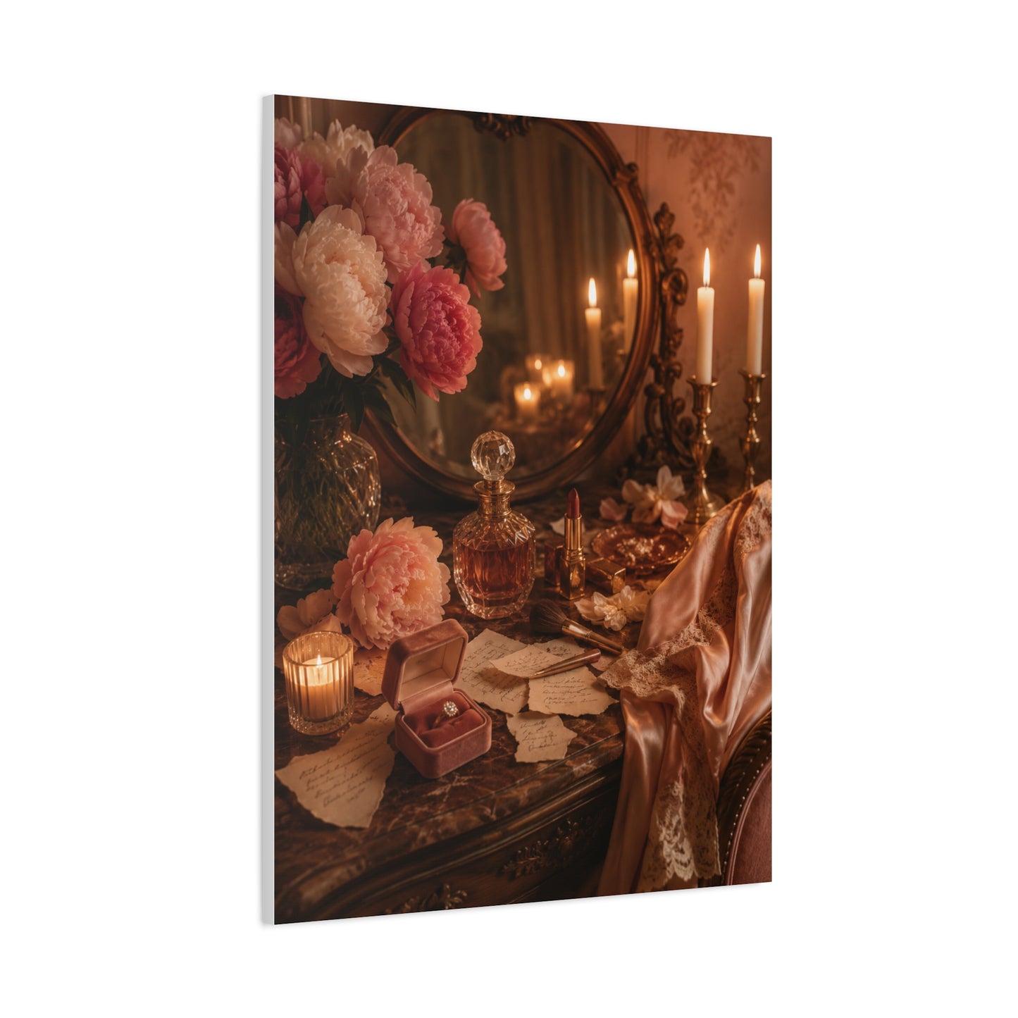 Vintage Vanity Love Letter Still Life Wall Art & Canvas Print