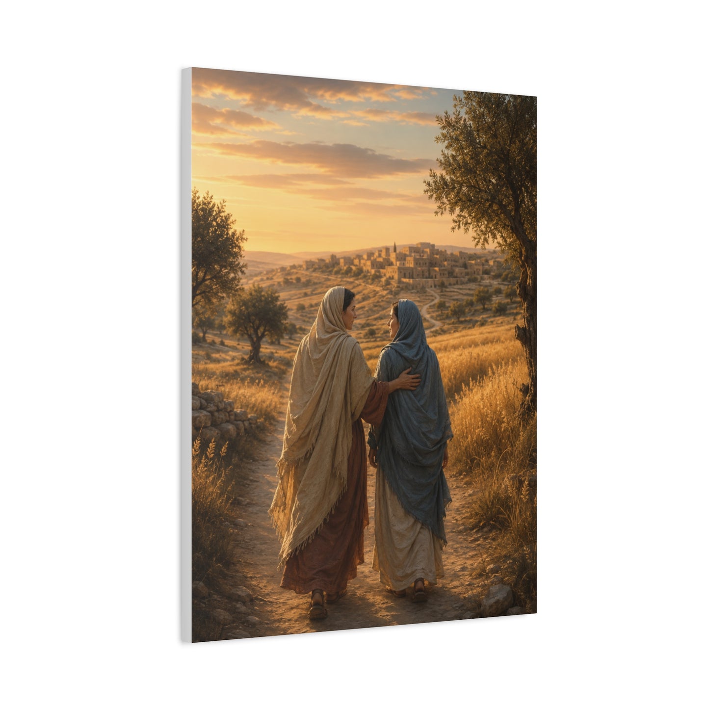 Golden Journey Companionship Landscape Wall Art & Canvas Print