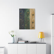 Peacock Feather Triptych Harmony Wall Art & Canvas Print