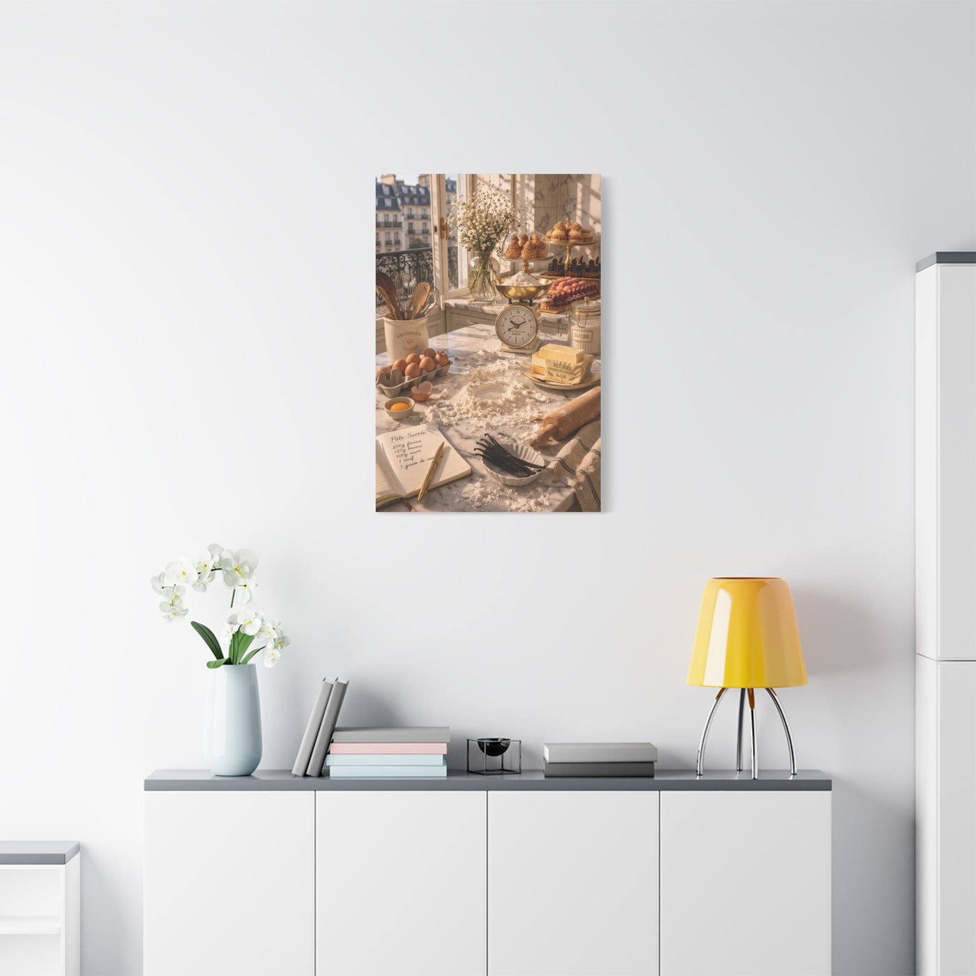 Parisian Marble Pastry Station Wall Art & Canvas Print