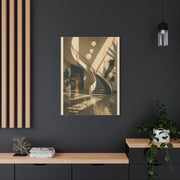 Sculptural Staircase Modernist Interior Wall Art & Canvas Print