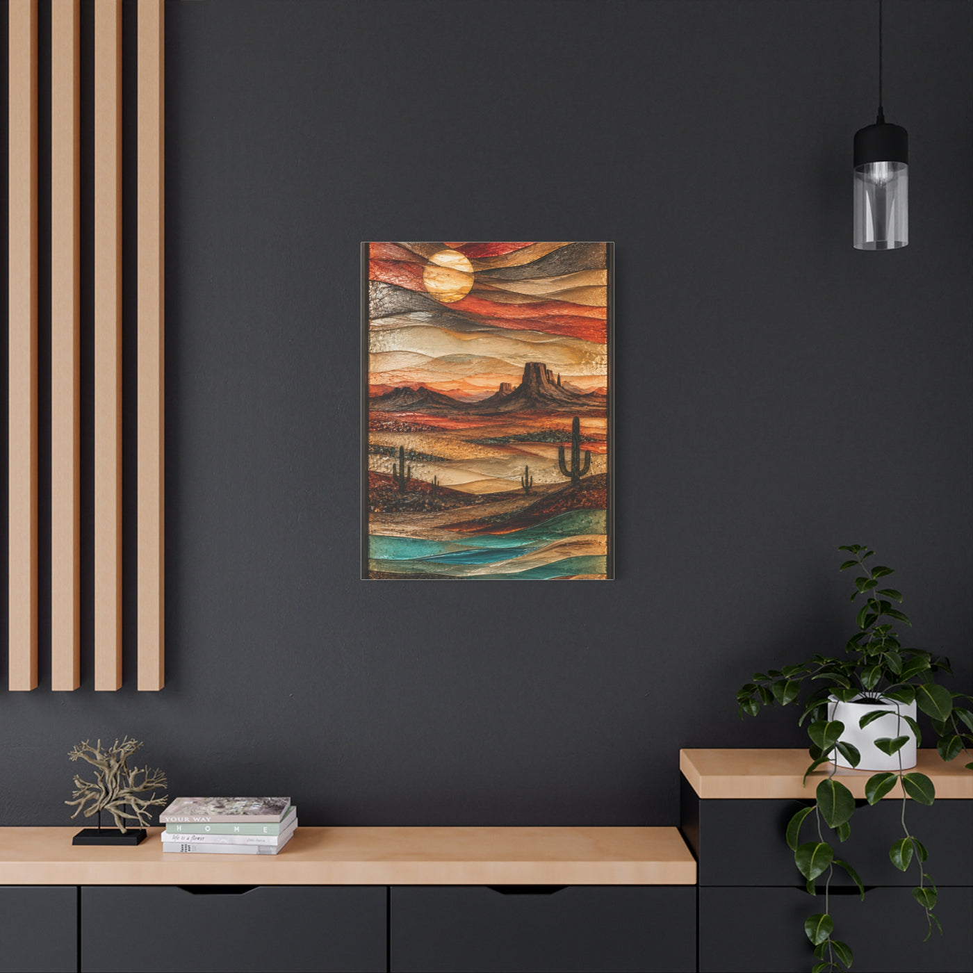 Fused Glass Desert Mirage Southwest Wall Art & Canvas Print