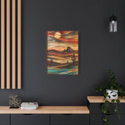 Fused Glass Desert Mirage Southwest Wall Art & Canvas Print