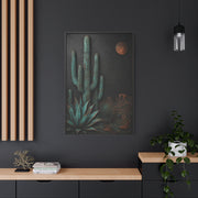 Turquoise Patina Desert Cactus Wall Art & Canvas Print