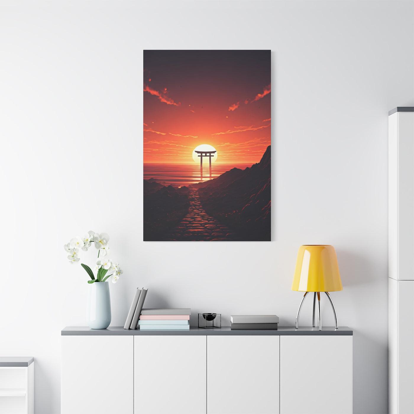 Sacred Horizon Torii Sunset Wall Art & Canvas Prints