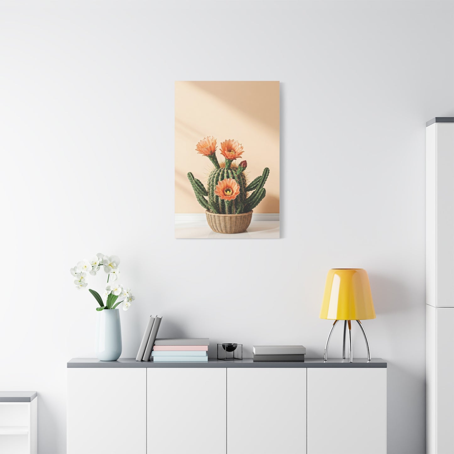 Blooming Desert Barrel Cactus Wall Art & Canvas Prints