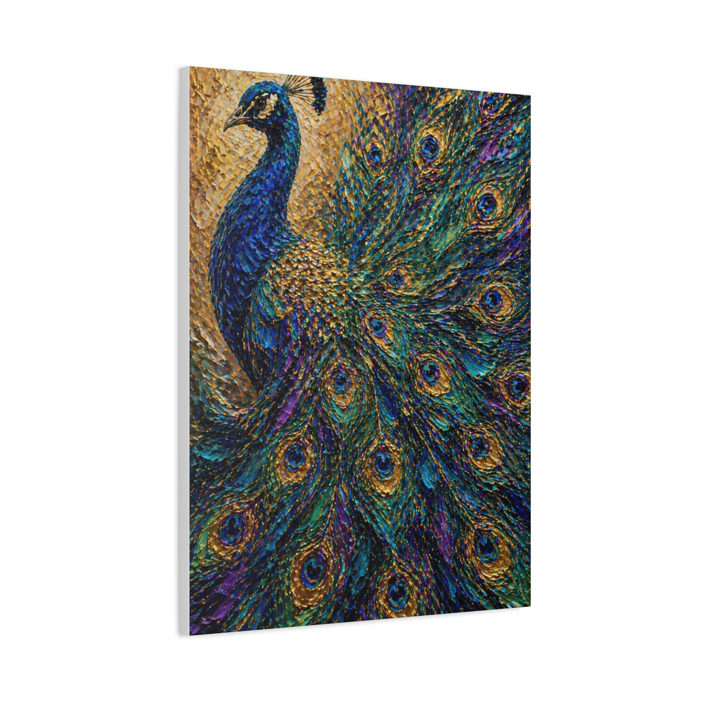 Impasto Jewel Peacock Expressionist Wall Art & Canvas Print