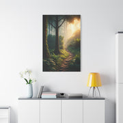 Sunlit Forest Path Enchantment Wall Art & Canvas Prints