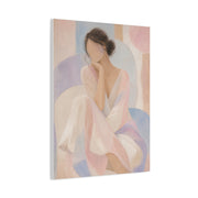 Seated Figure in Pastel Tones Wall Art & Canvas Print
