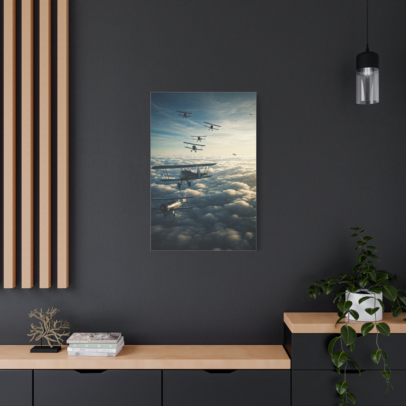 Vintage Biplane Squadron Flight Wall Art & Canvas Prints