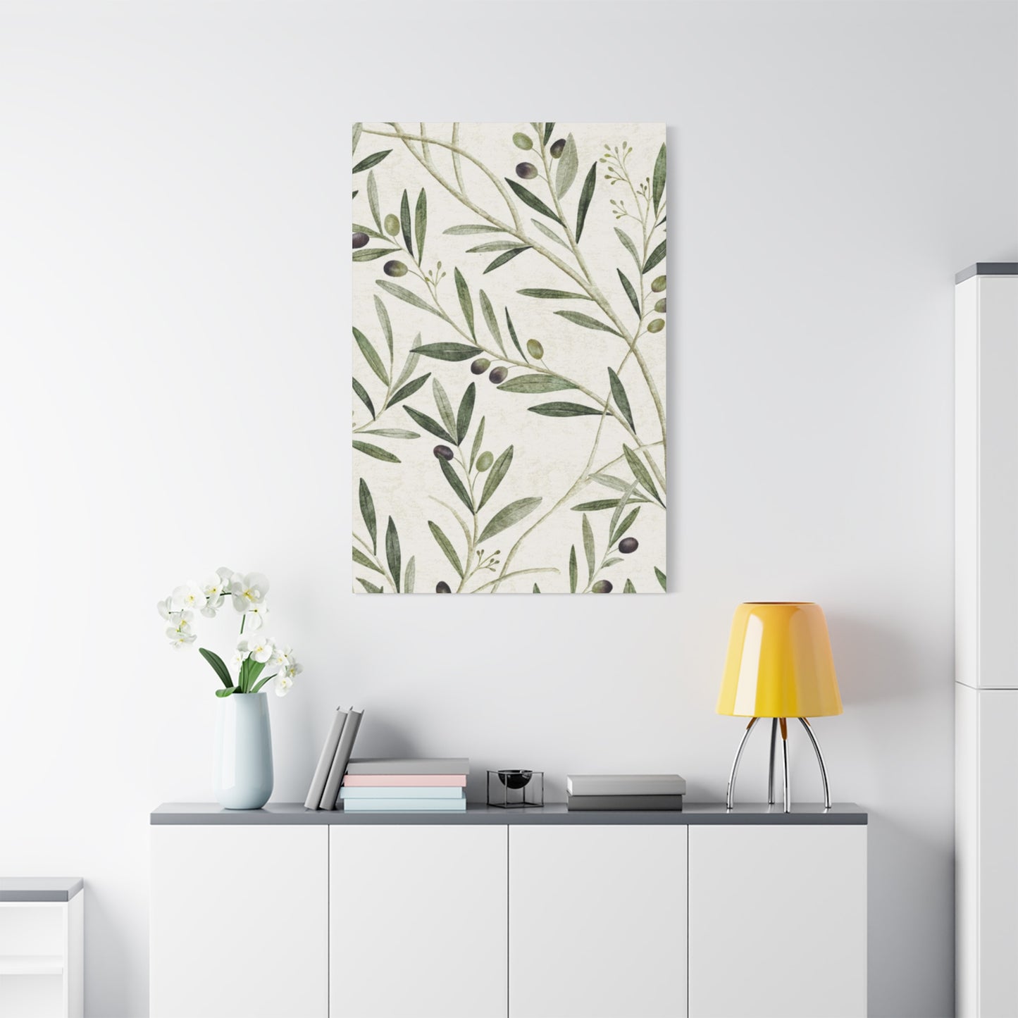 Olive Green Plant Leaves Wall Art & Canvas Prints