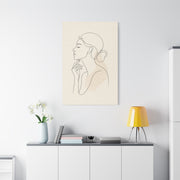 Minimal Continuous Line Portrait Wall Art & Canvas Print