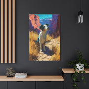 Australian Shepherd Desert Canyon Wall Art & Canvas Print