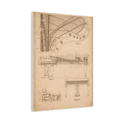 Grand Piano Blueprint Study Wall Art & Canvas Print