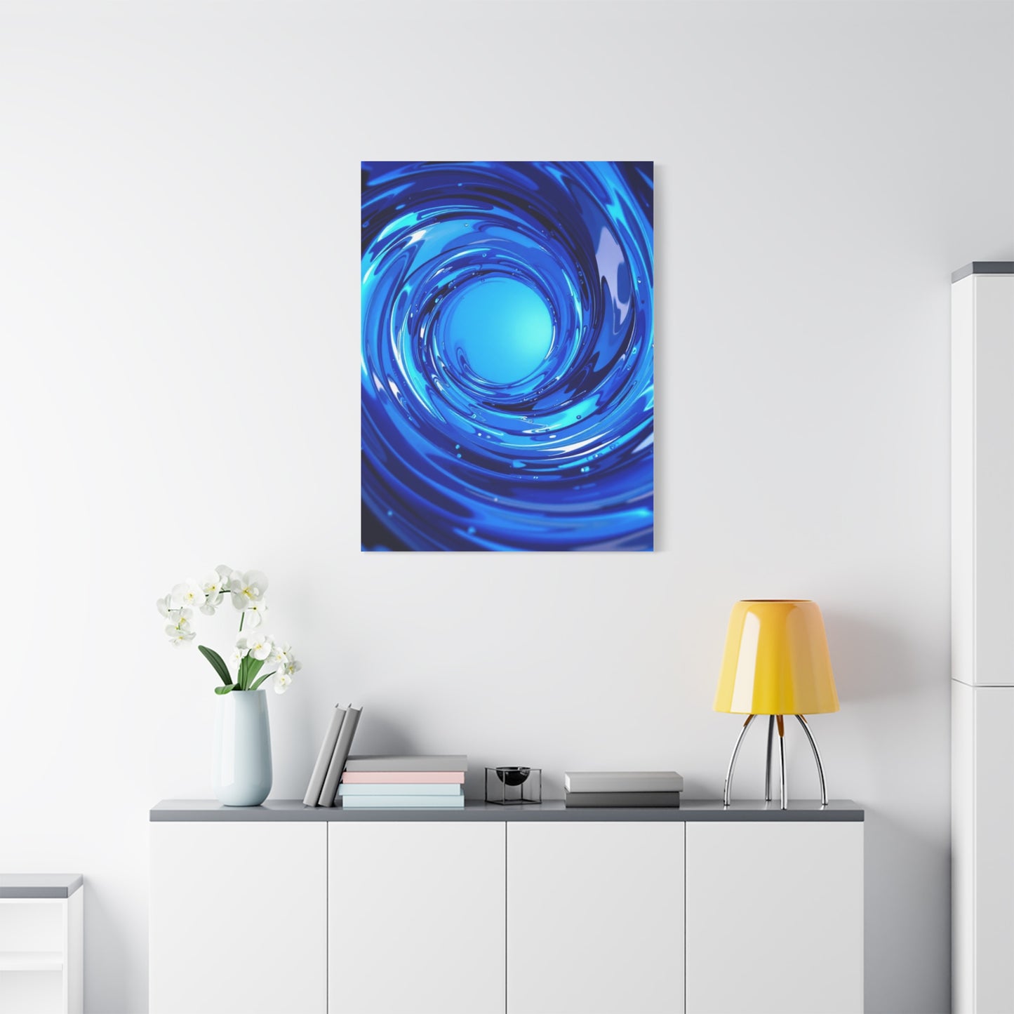 Luminous Blue Vortex Wall Art & Canvas Prints