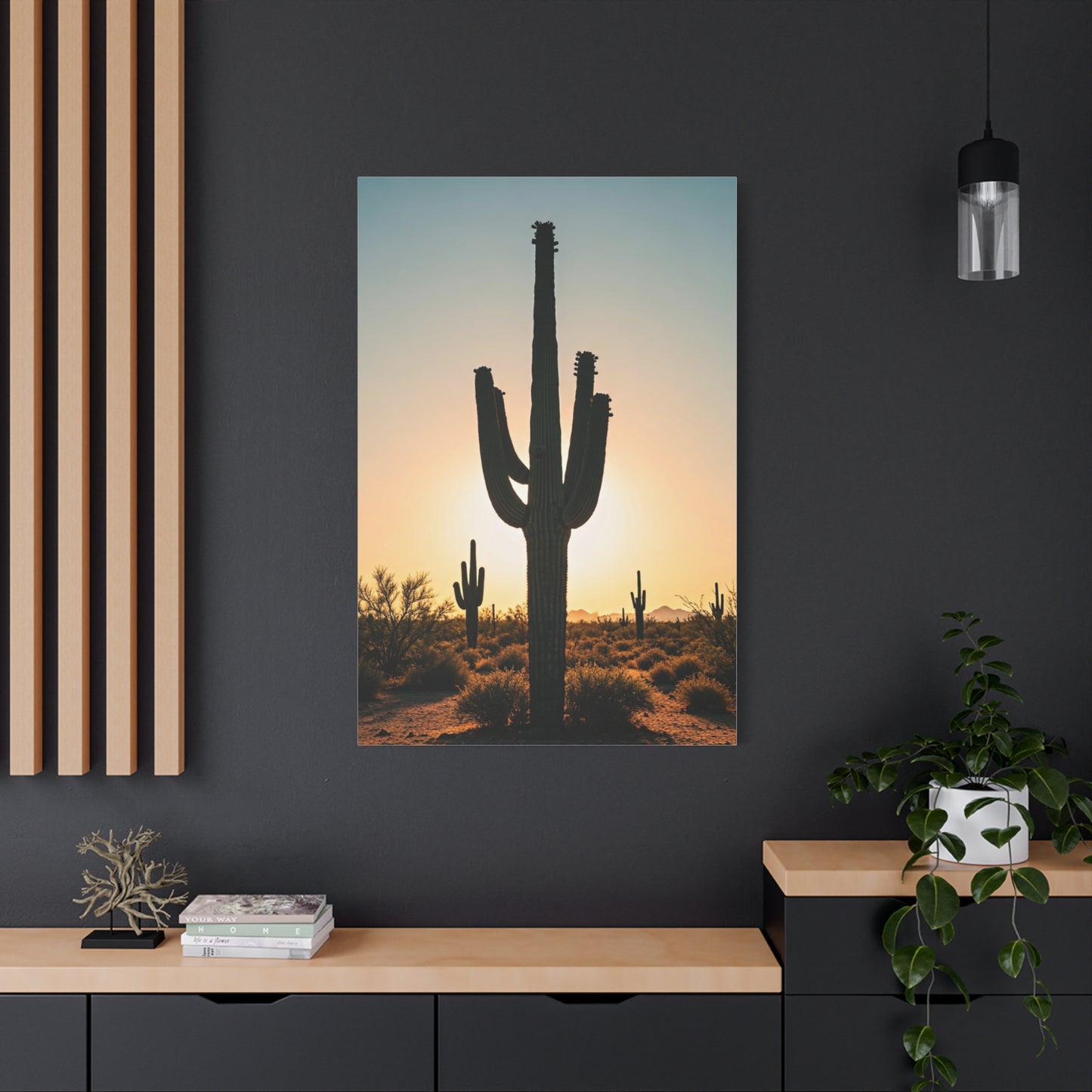Sunset Saguaro Silhouette Wall Art & Canvas Prints