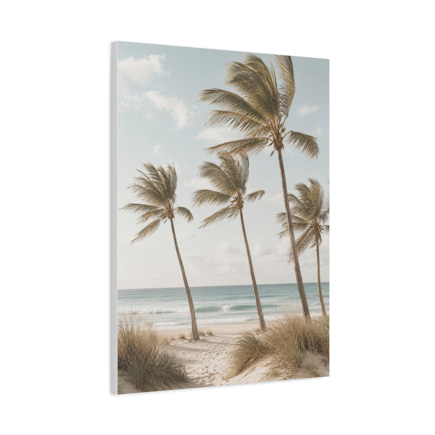 Coastal Palm Breeze Minimal Trees Wall Art & Canvas Print