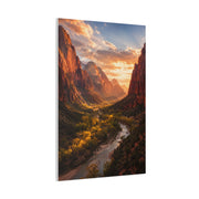 Zion Canyon Sunset Vista Southwest Wall Art & Canvas Print