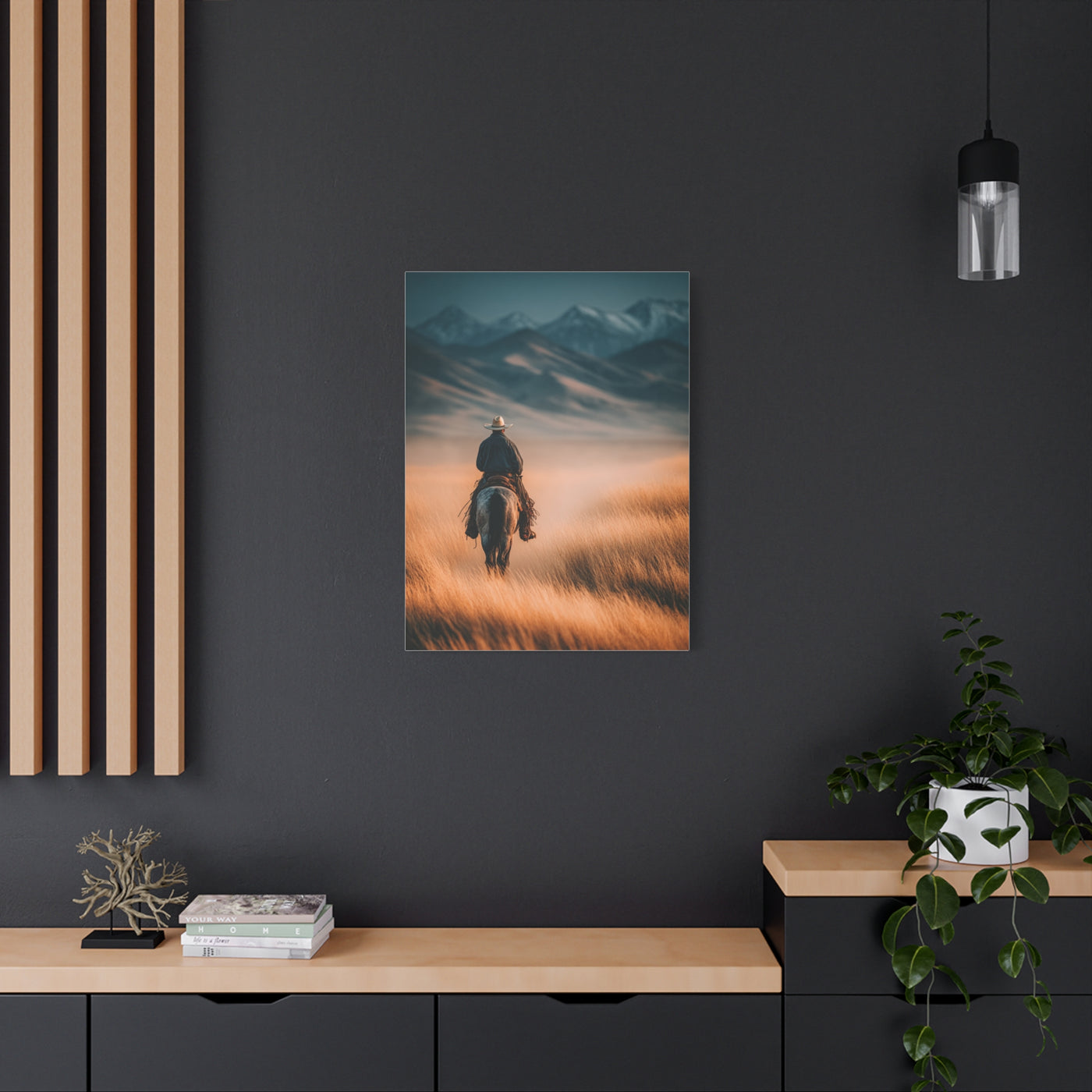 Western Rider Open Plains Wall Art & Canvas Print