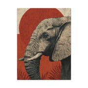 Minimal Boho Elephant Line Portrait Wall Art & Canvas Print