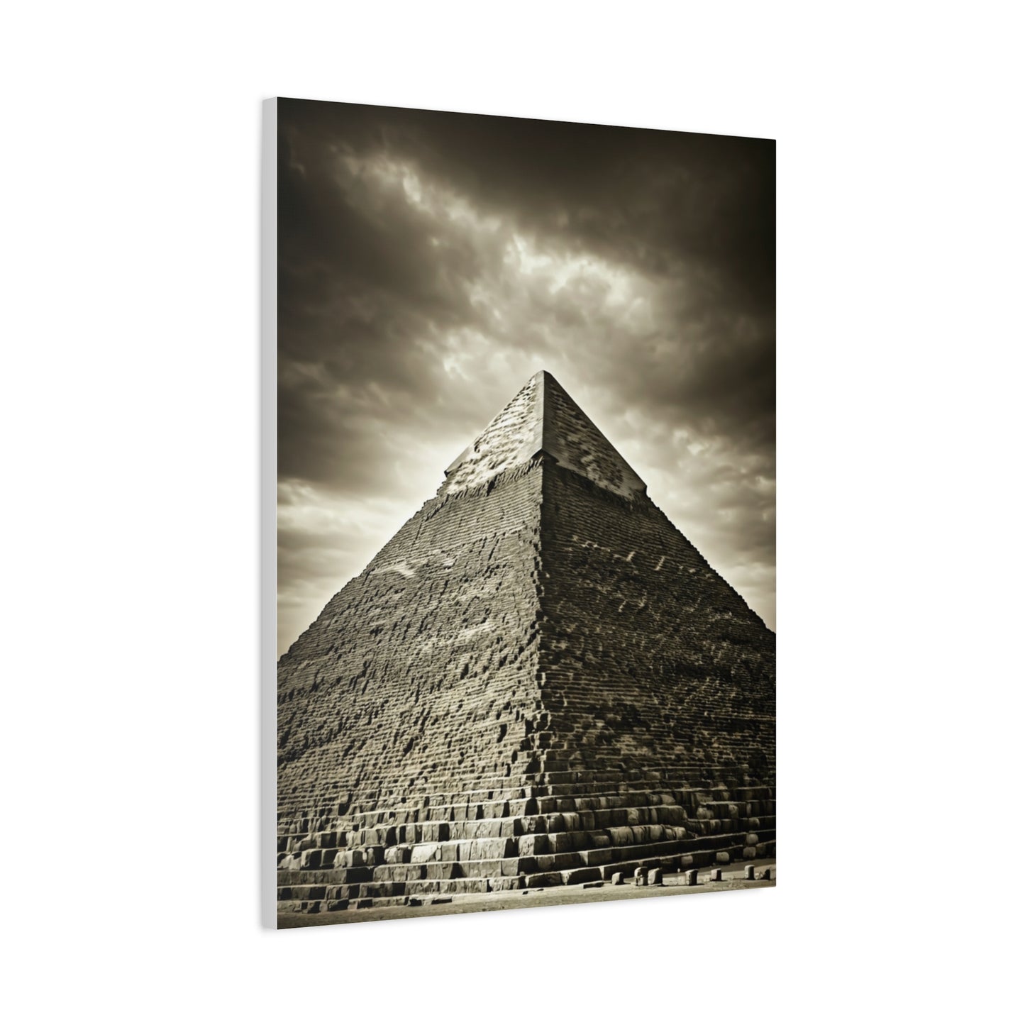 Great Pyramid in Dramatic Monochrome Wall Art & Canvas Print