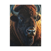 Cinematic Three-Quarter Angle American Bison Portrait Wall Art & Canvas Print