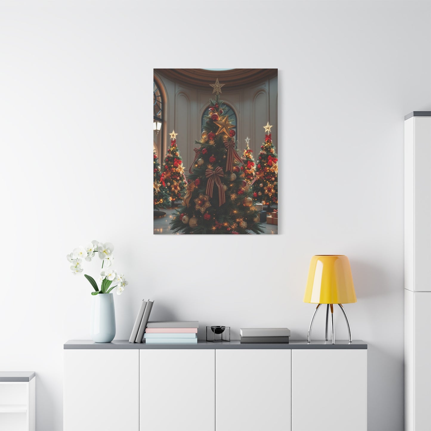 Supreme Christmas Trees & Wreath Art Beautiful Collection Wall Art & Canvas Print