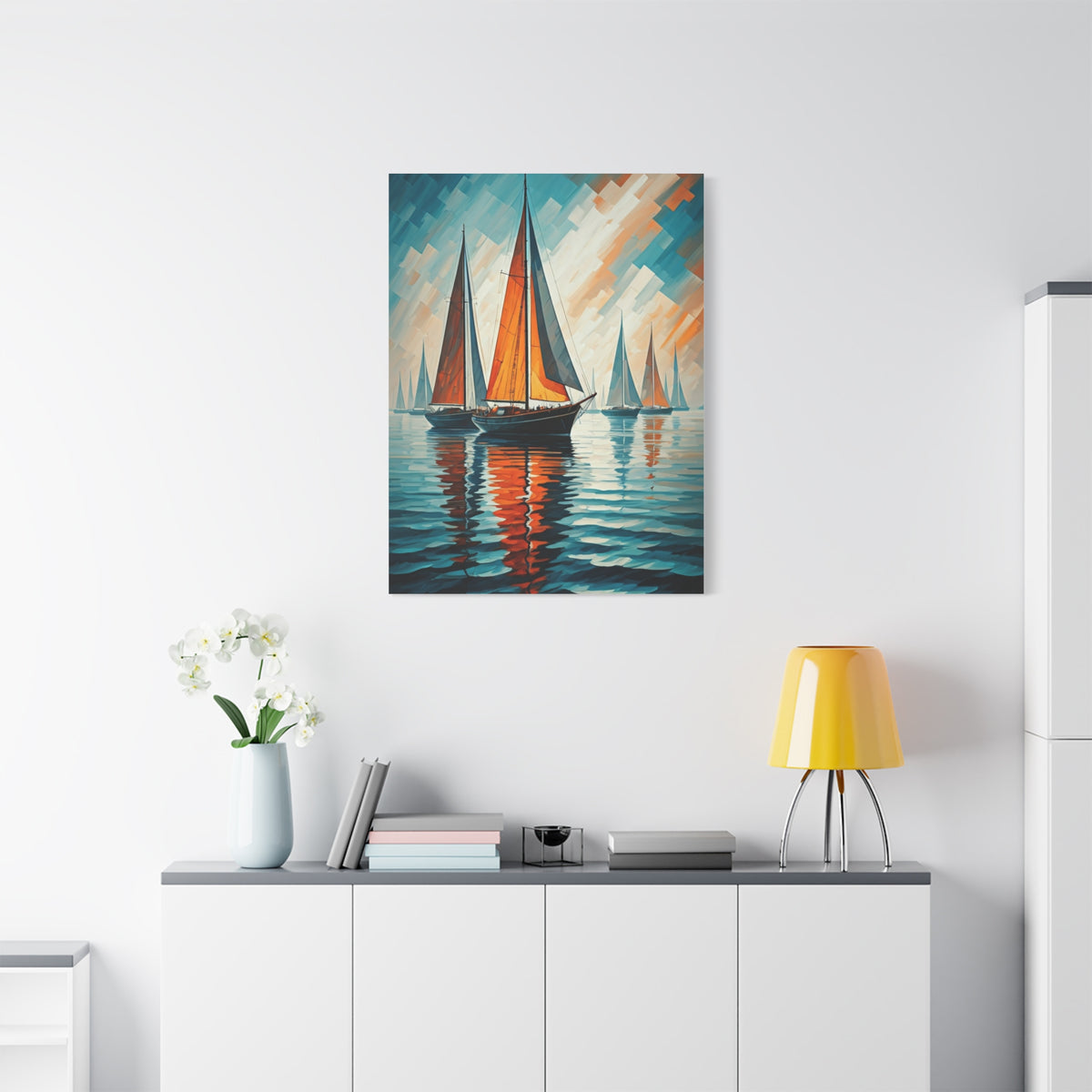 Crimson Sail Regatta Wall Art & Canvas Prints