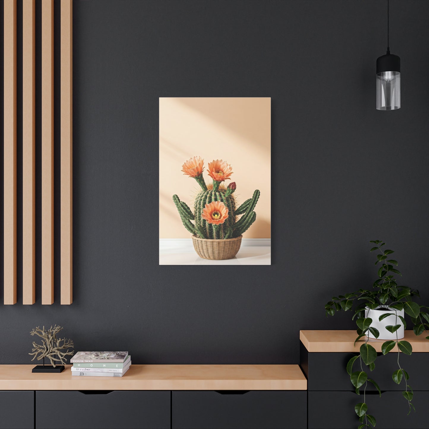 Blooming Desert Barrel Cactus Wall Art & Canvas Prints