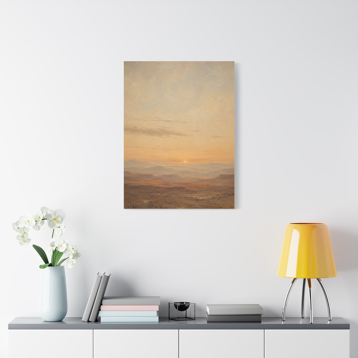 Minimal Desert Horizon Sunset Panorama Wall Art & Canvas Print