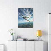 Vintage Warbird Flight Over Open Fields Wall Art & Canvas Prints