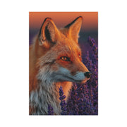 Lavender Field Fox Sunrise Wall Art & Canvas Print